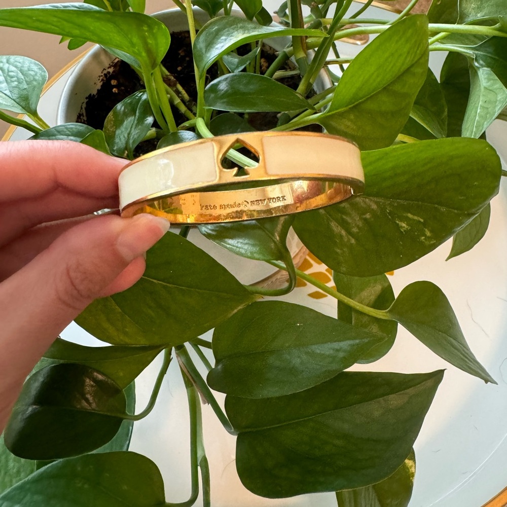 Kate Spade Gold and Cream Enamel Bracelet